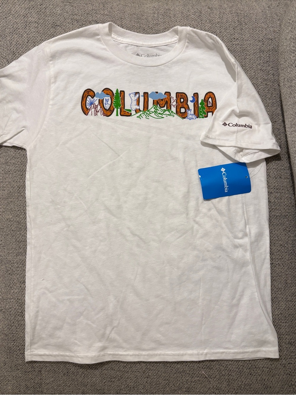 Columbia White Graphic Nature Tee